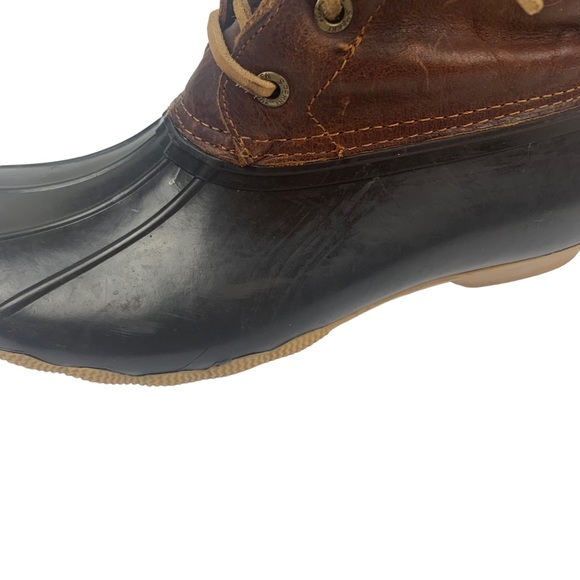 Sperry Top Sider Duck Boots Waterproof STS91176 Women's Size 8 Brown Leather - Picture 5 of 11
